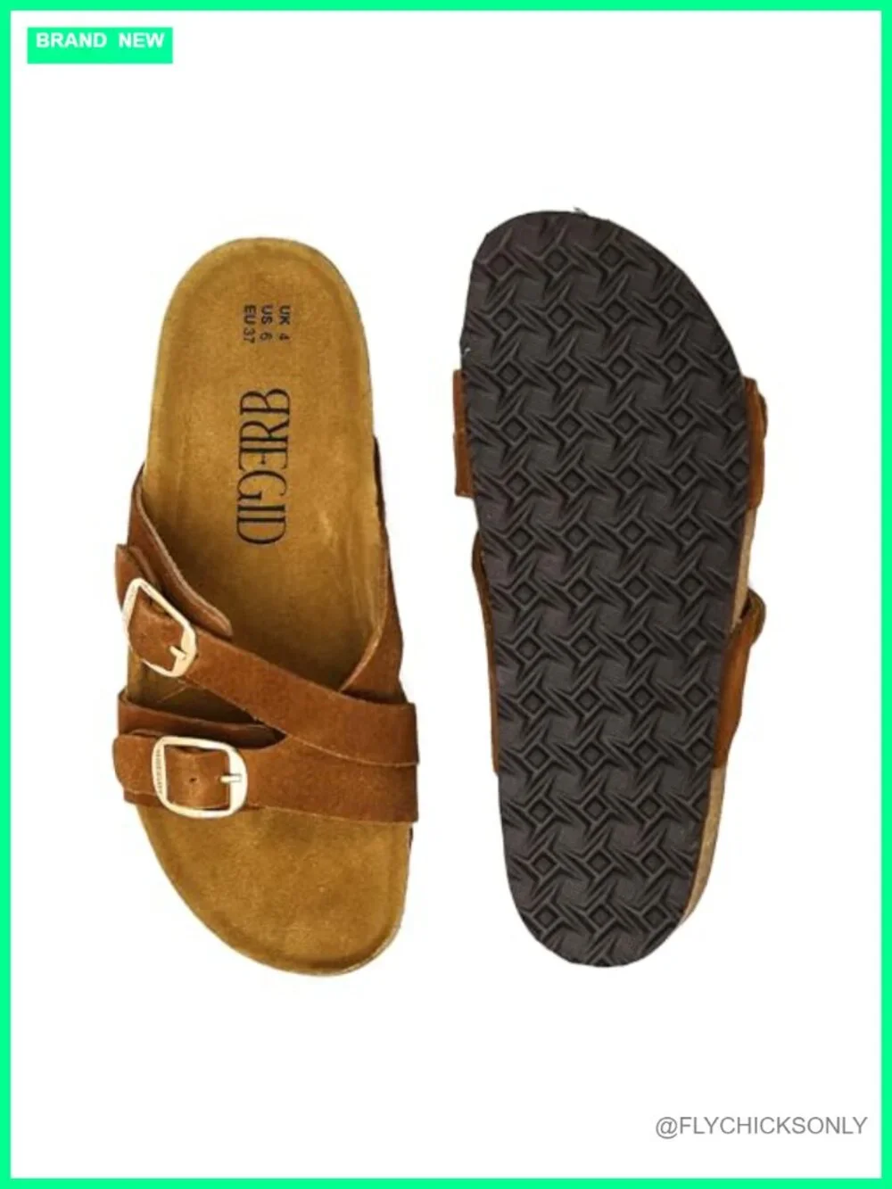 Genuine Leather Cork Footbed Sandals with Arch Support and Cross Strap